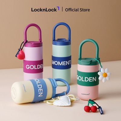 Bình Giữ Nhiệt LocknLock Fold Grip Tumbler Tay Cầm Gập LHC4435/LHC4436 dung tích 420ml/550ml