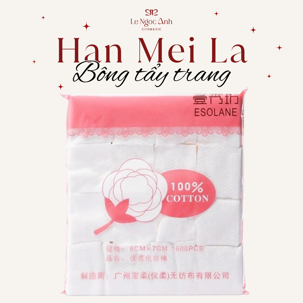 [Hàng chính hãng] Bông tẩy trang Han Mei La 1600m