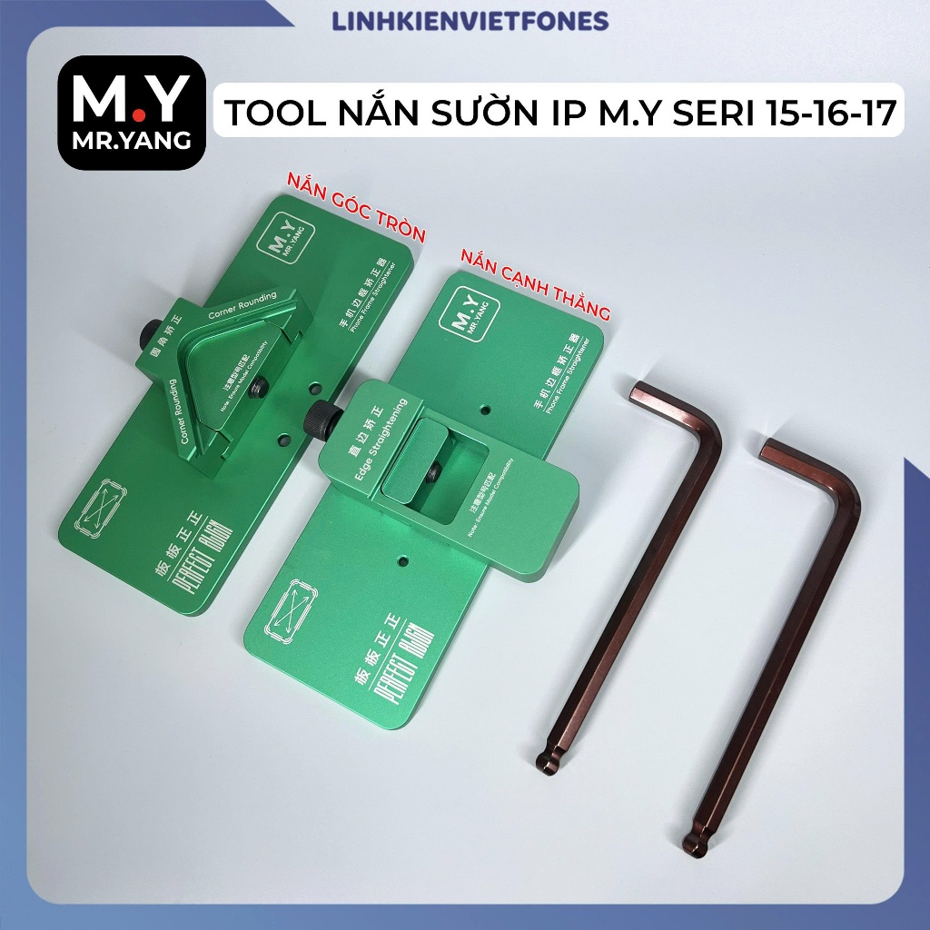 Bộ tool Mr.Yang nắn bo góc sườn ip (seri 15/16/17) | nắn cạnh sườn ip Nhôm (seri 11->17PM)