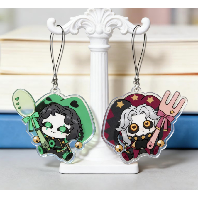 PIERROT Phone Charm Acrylic | Freak Circus Otome Merch | Creepy Bag Pendant for Game Fans