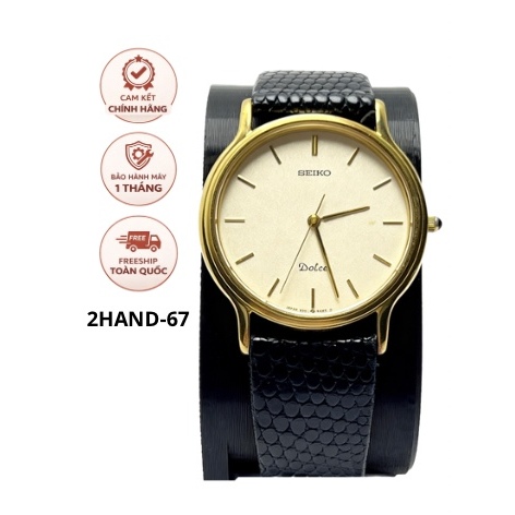 Đồng hồ Seiko Dolce vintage quartz mạ vàng sang trọng, máy chuẩn nhật bản, độ mới cao