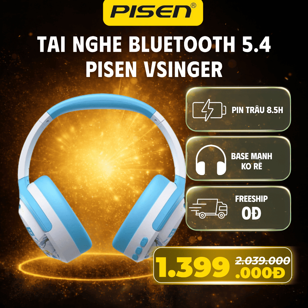 Tai Nghe Pisen BHD-TW20 Vsinger Pin Trâu Luo Tianyi Bluetooth 5.4 Chống Ồn Chủ Động 50dB