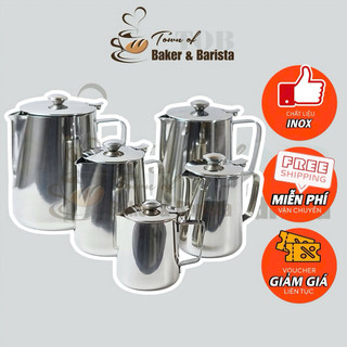 Bình Đựng Trà Inox Cao Cấp 1L - 1.5L - 2L | Bình Phục Vụ Trà Đá Dành Cho Quán Cà Phê - Mê Bánh Mê Trà