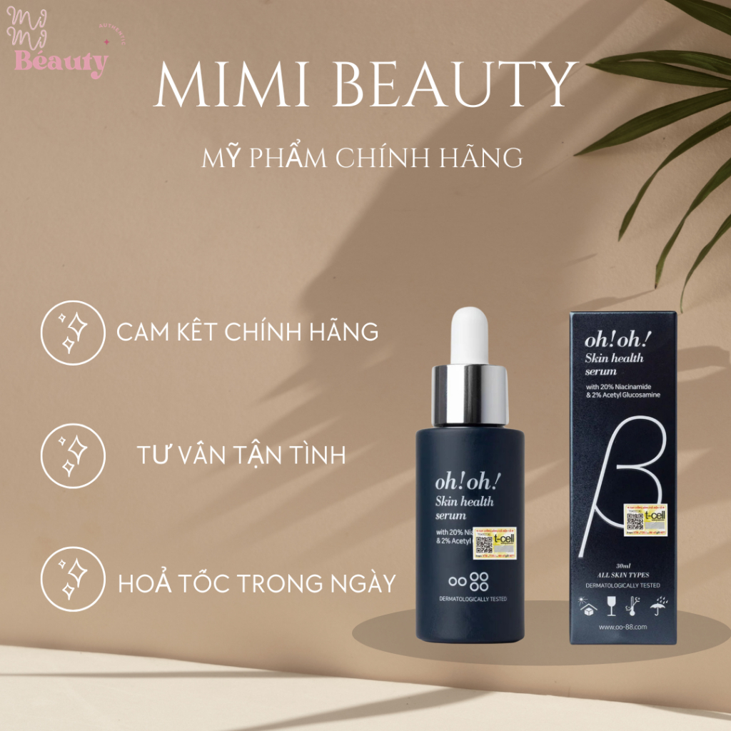 [HÀNG CTY] Serum OhOh Niacinamide 20% OhOh Skin Health Dưỡng Sáng Da, Mờ Thâm (30ml)