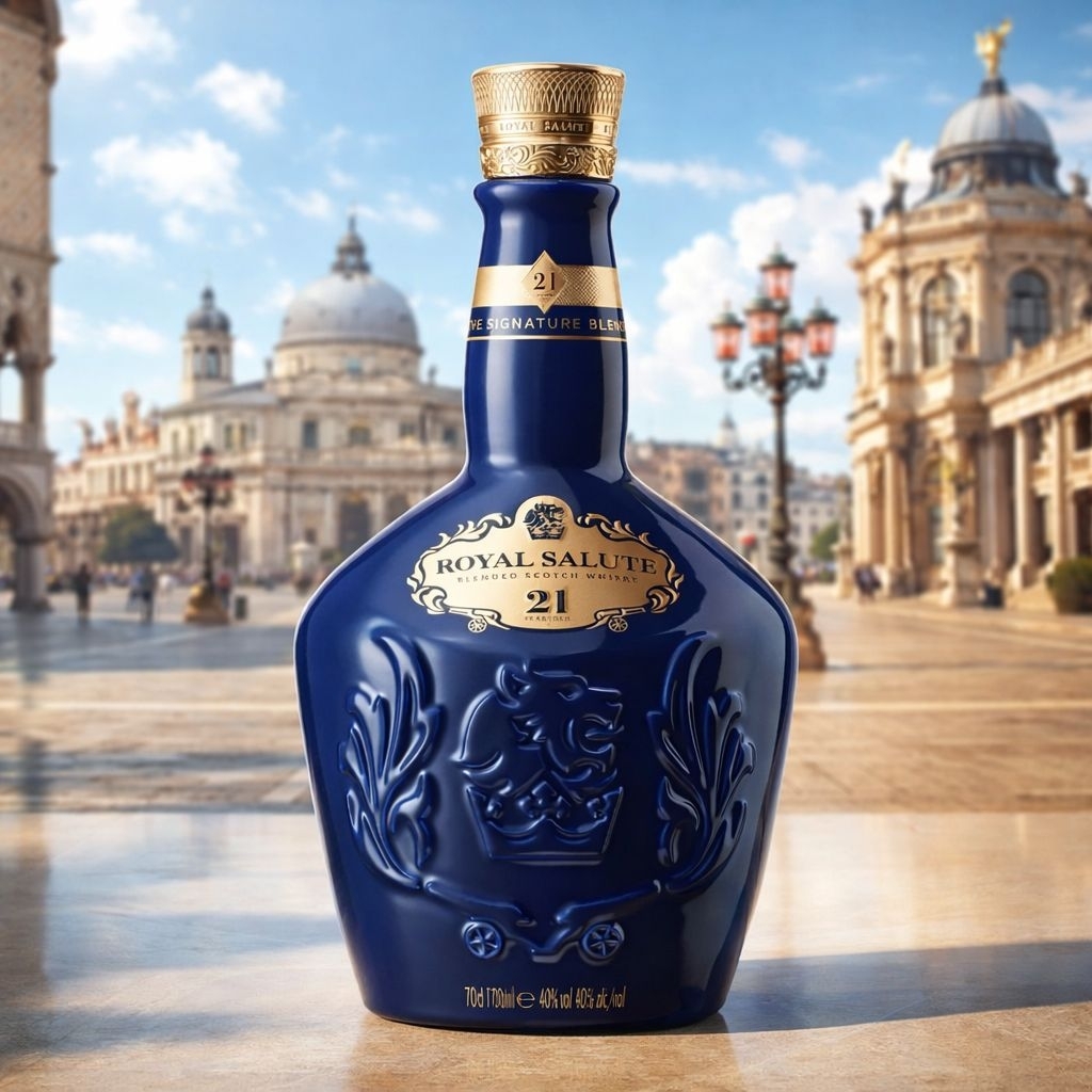 Vỏ Chai 1 Lít Gốm Chivas21 Xuất Xứ Scotland Mới 99% Trang Trí Nhà Cửa. Chai Rỗng Không Có Rượu Bên T