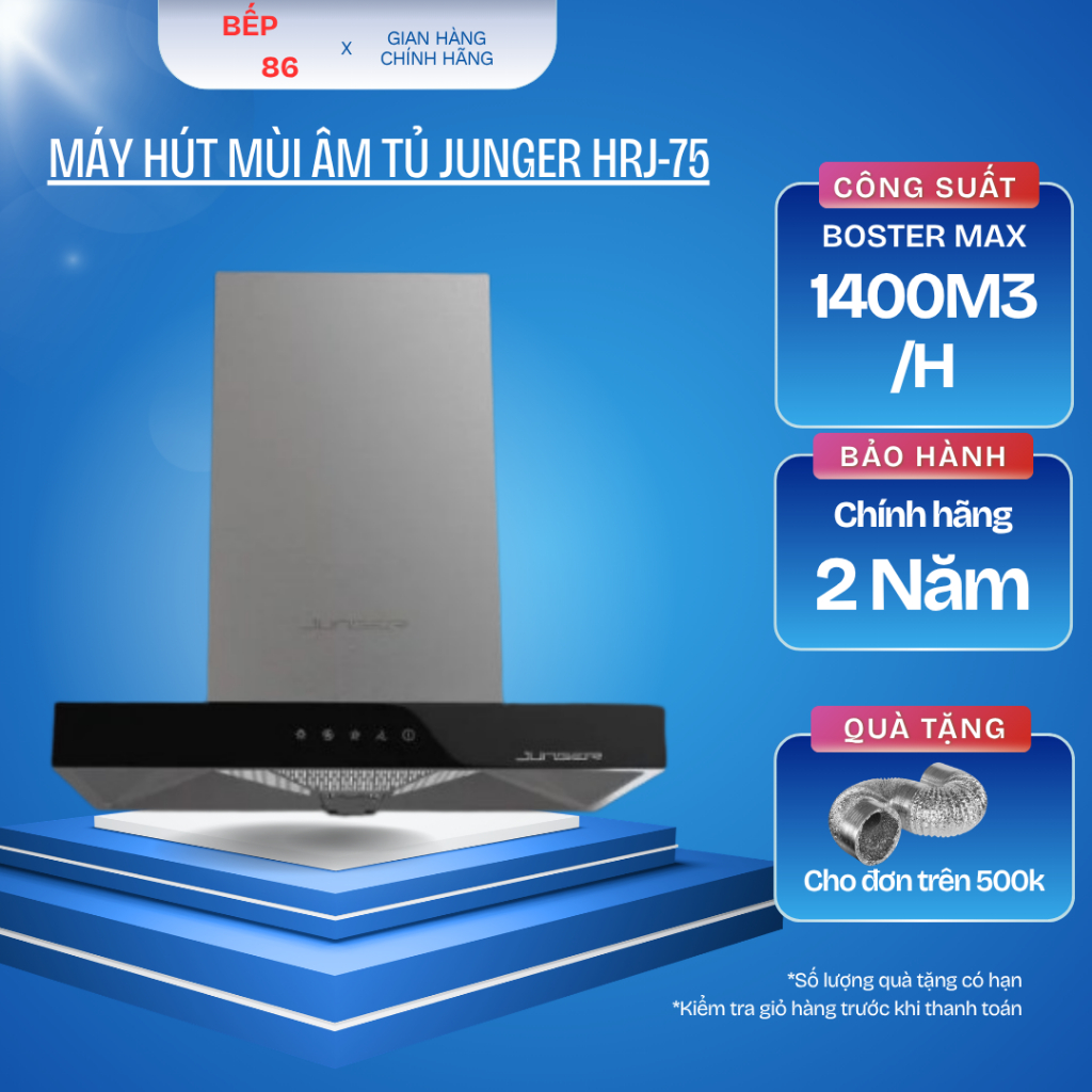 Máy hút mùi âm tủ Junger HRJ-75 | Nhập khẩu Thái Lan