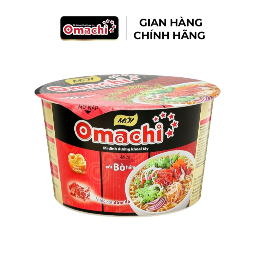 Mì Khoai Tây Omachi Xốt Bò Hầm 93g/ Hộp