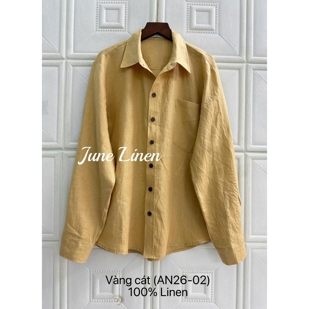 Áo sơ mi nam LINEN TƯNG PREMIUM Tay Dài . MOON LINEN # AN26 - 02