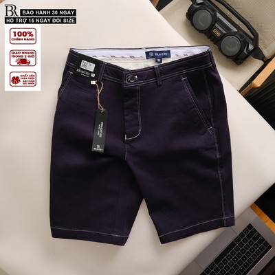 Quần short nam jean xước Jenka co giãn, mềm mịn, thoáng mát, thoải mái, sang trọng - Bravery