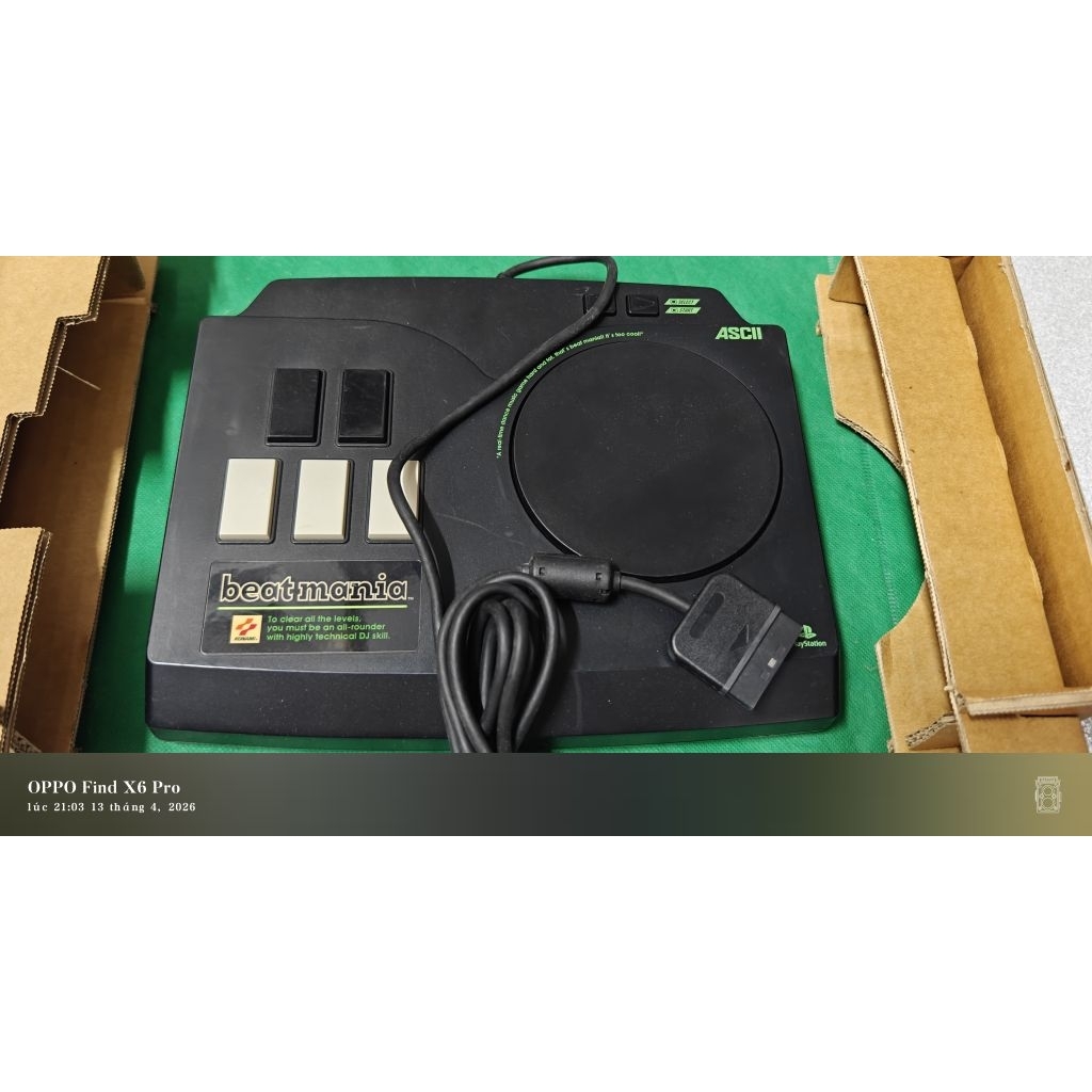 Bộ điều khiển DJ Beatmania ASCII ASC-0515BM cho máy Playstation Nhật Bản sưu tầm