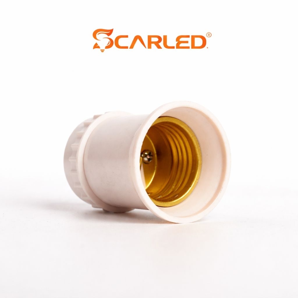 Đui đèn E27 đuôi xoáy Scarled Đen/Trắng DLD