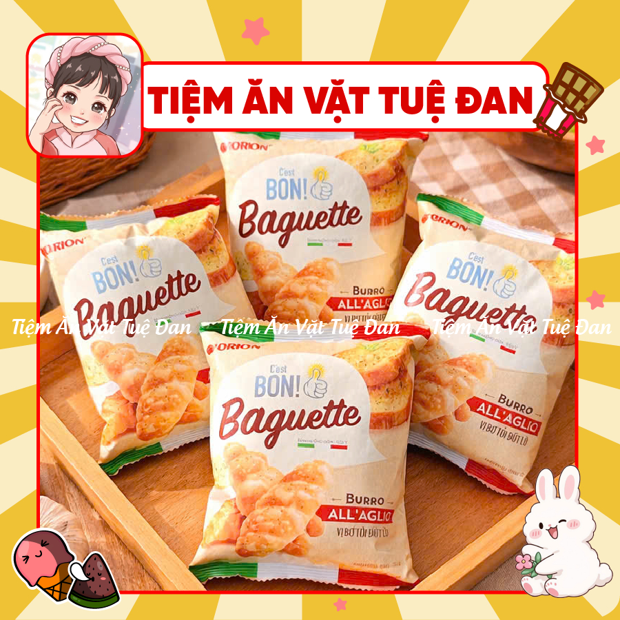 Bánh Mì Baguette Bon Orion Nướng Vị Bơ Tỏi Kiểu Ý, Bánh Mì Ăn Vặt Thơm Ngon