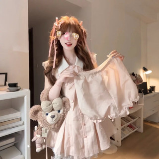 [Sẵn Hàng QC Loại 1] Váy Ulzzang Tiểu Thư Hồng Kẻ Ulzzang - Kèm video