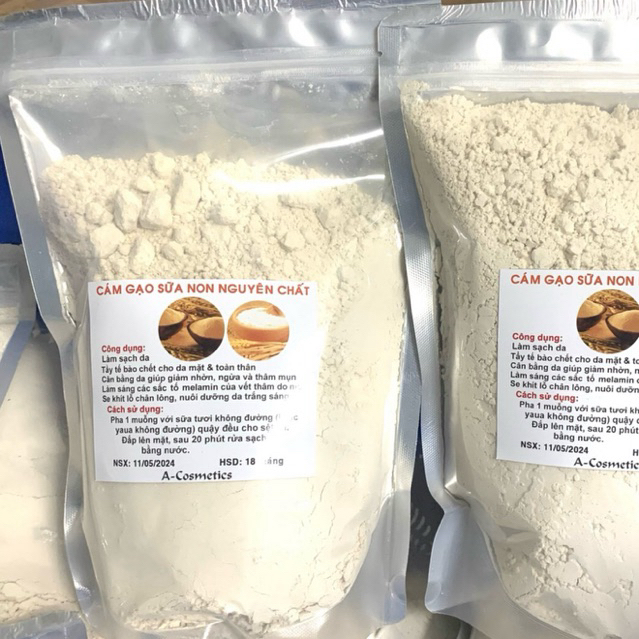 Bột cám gạo sữa non gói 1kg handmade
