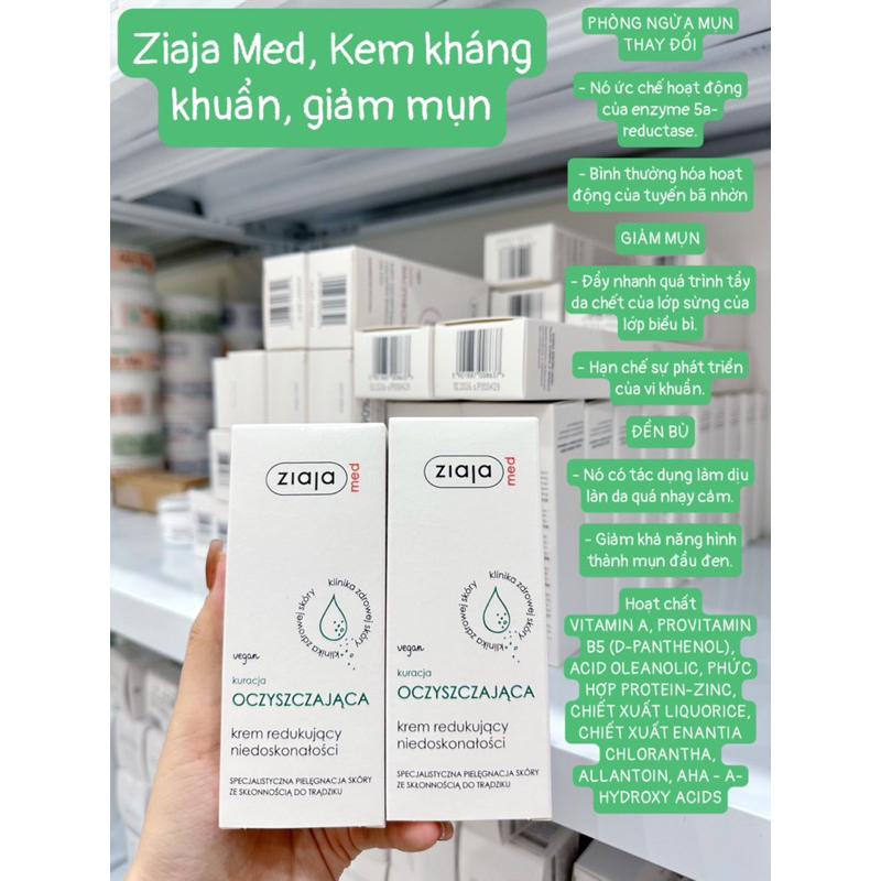 Kem Dưỡng Ẩm Med Xanh Cho Da Dầu Mụn Làm Giảm Độ Tăng Trưởng Của Vi Khuẩn Se Khít Lỗ Chân Lông | BigBuy360 - bigbuy360.vn