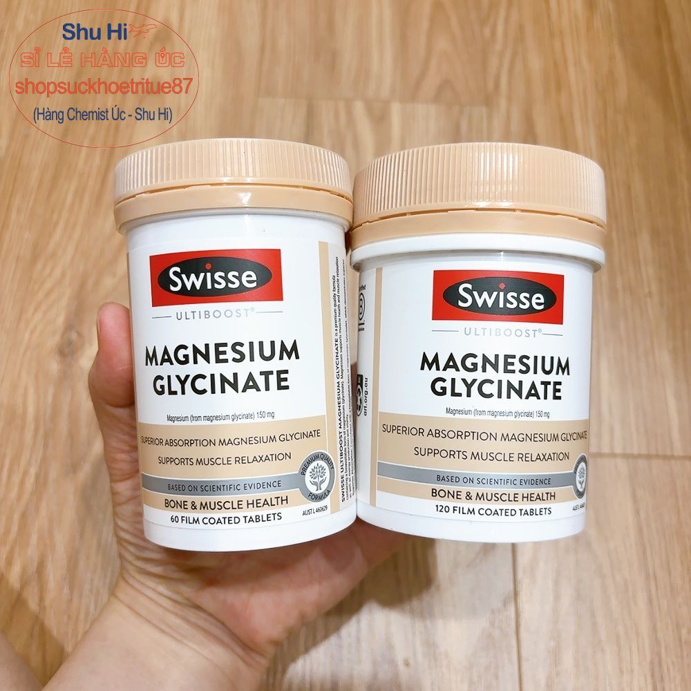 Viên uống Magie glycinate swisse, magie citrate swisse, bổ sung magie hữu cơ tăng cường sức khỏe