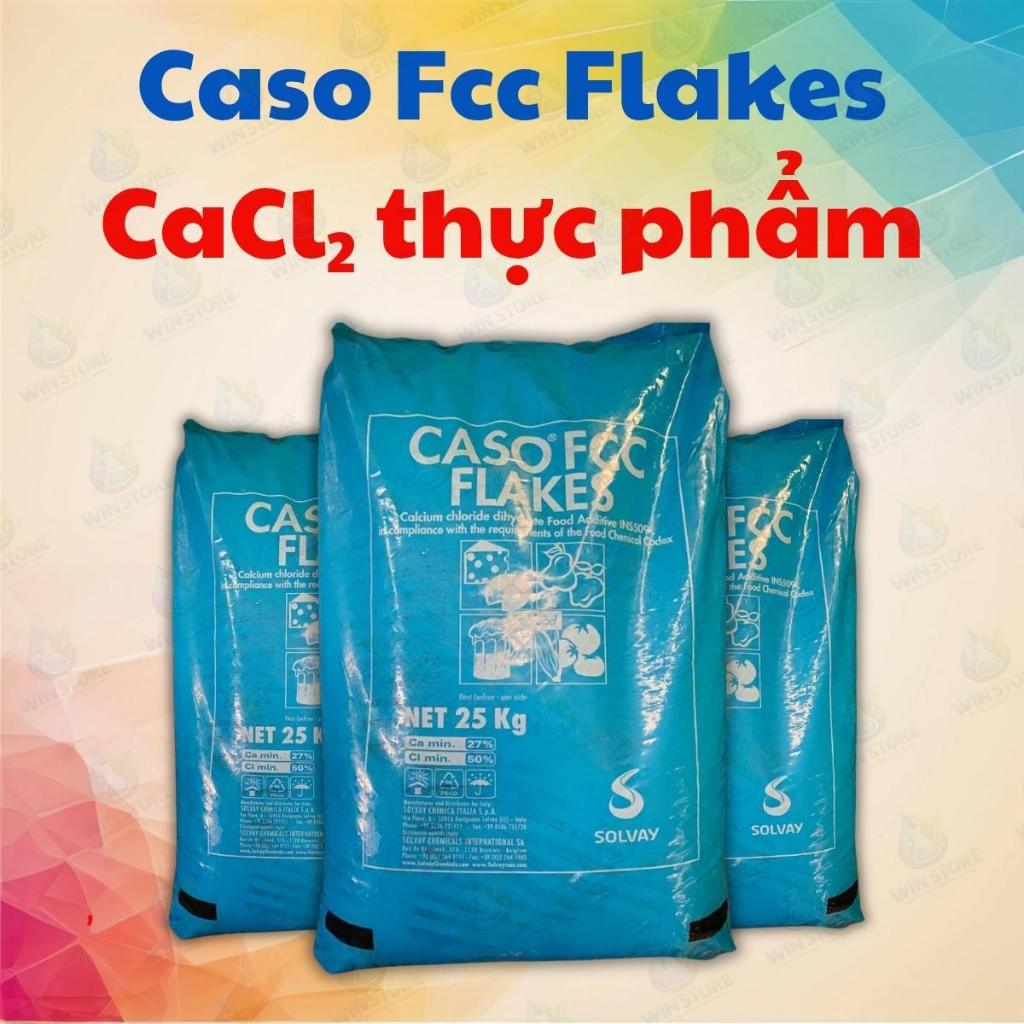 Caso Fcc Flakes - CaCl2 thực phẩm (25kg/bao) - Canxi Clorua phụ gia thực phẩm
