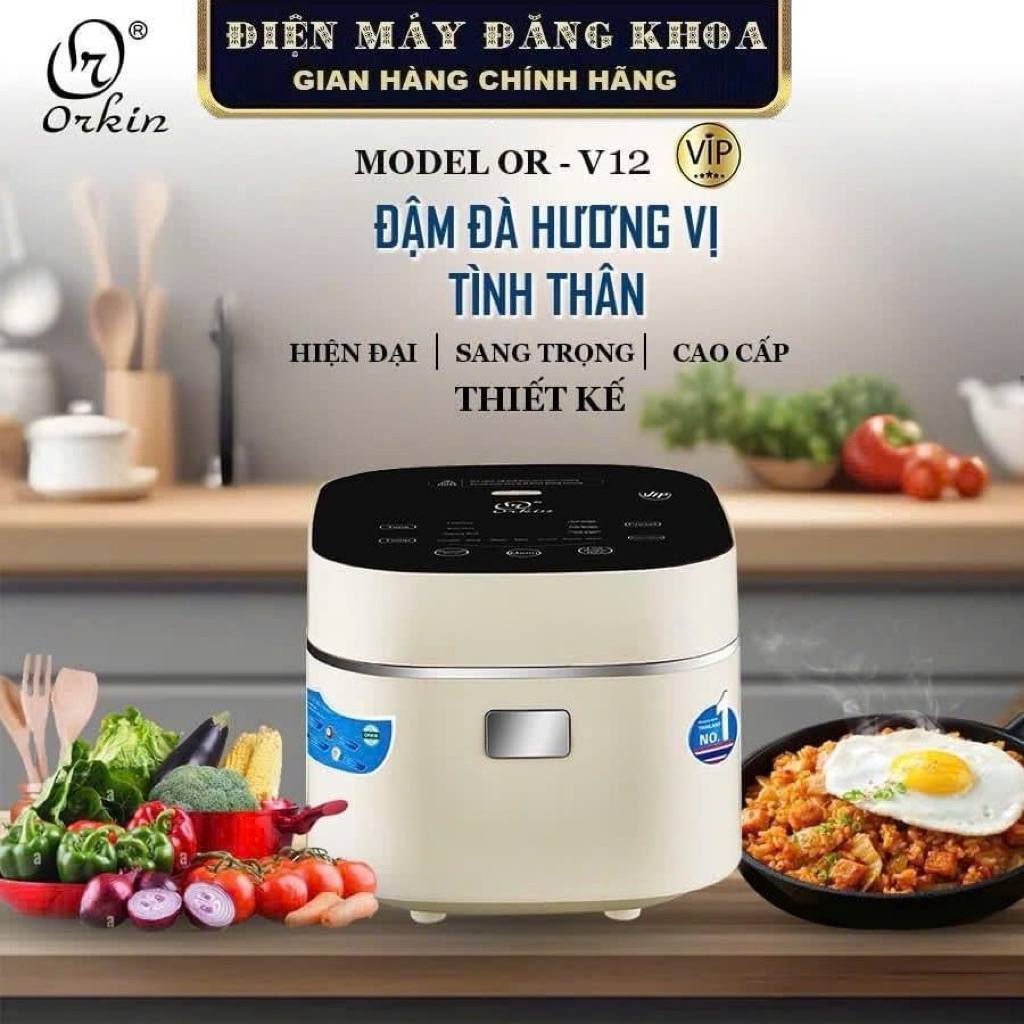 Nồi cơm điện tử nhập khẩu Thái Lan Orkin OR-V12 có chức năng tách đường , nấu đa năng 1.2 lít