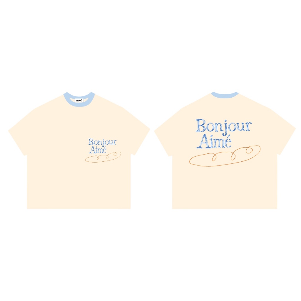 A3 Aimesaigon Áo Thun Big Boxy Local Brand Form Rộng Tay Ngắn Cotton 250gsm "FOOD" Nam Nữ Menswear Kem Unisex Mùa Hè | BigBuy360 - bigbuy360.vn