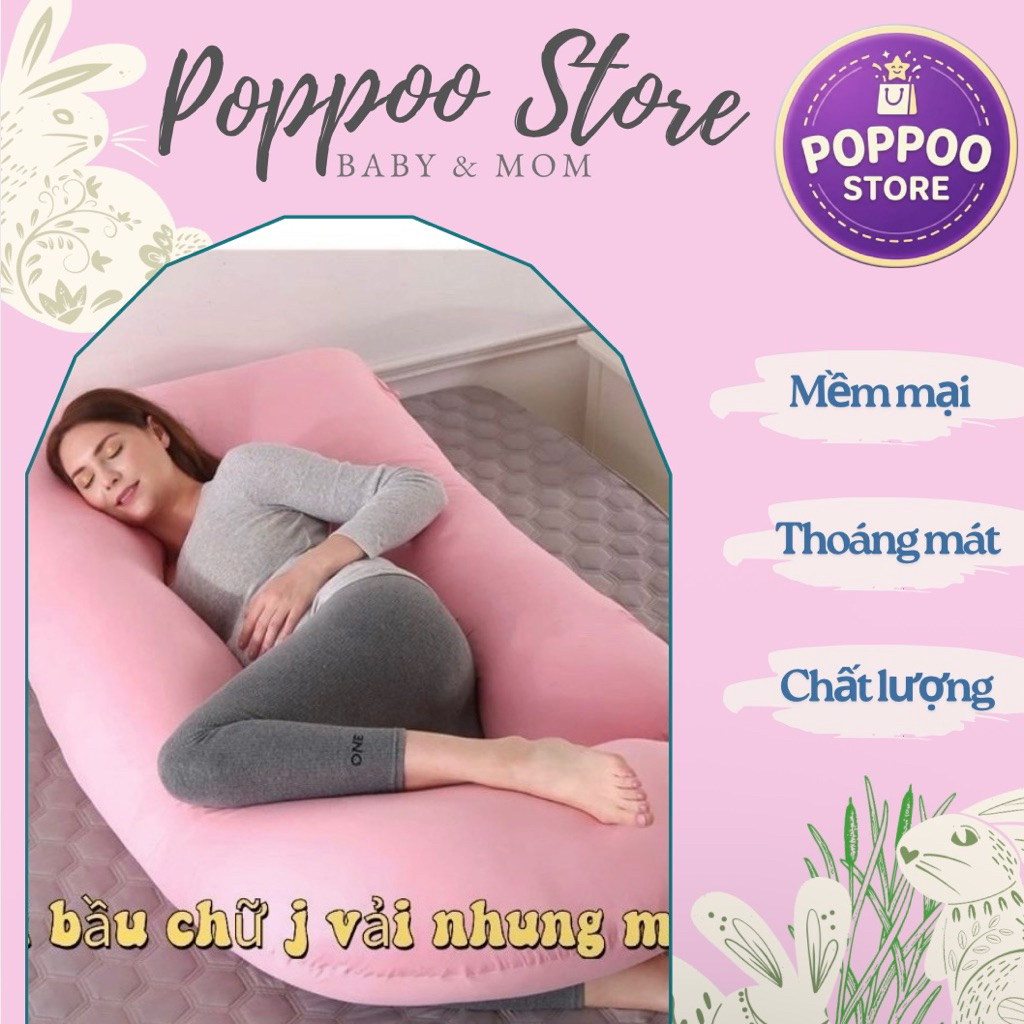 Gối bà bầu gối ôm cho mẹ bầu gối chữ G gối bà bầu tháo rời Gối chống mệt mỏi ngủ ngon