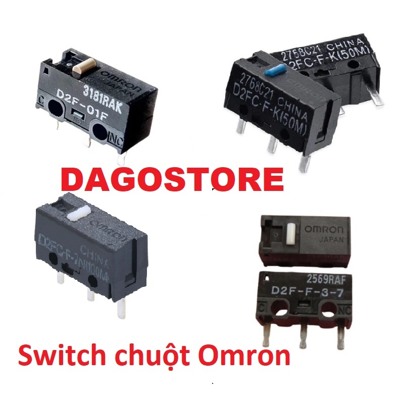 Nút click chuột Omron 100M Omron 50M Omron 20M chính hãng Omron Japan D2F-F-3-7 D2F-01F (gửi từ 2 nú