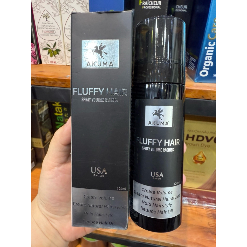 Xịt tạo phồng tóc Akuma Fluffy Hair 120ml