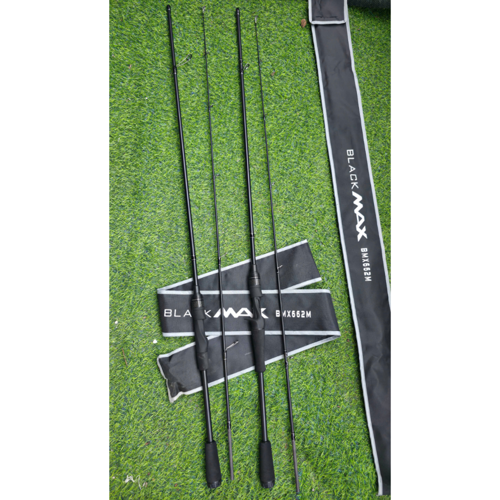 [Đẹp - Nhẹ] Cần Câu Lure Black Max 2023-  đầu bu chống xoắn  Cần Làm Chất liệu Cacbon Siêu Nhẹ