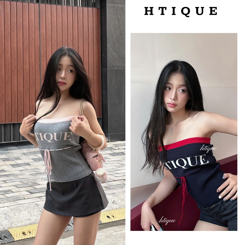 HTIQUE - Ra mắt Áo quây len dệt kim dây rút dệt HTIQUE, Áo quây ba màu cá tính nổi bật phù hợp chào 