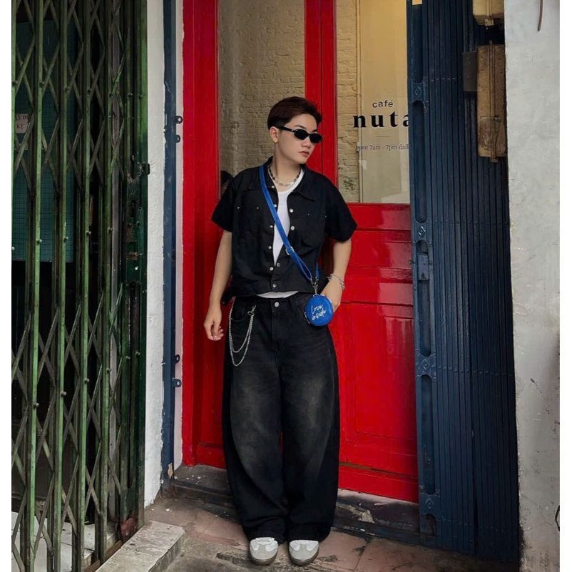 Quần Jean Ống Rộng LODES CLUB Form Unisex Cho Cả Nam Và Nữ Chất Liệu Denim Cao Cấp,Phong Cách Retrol | BigBuy360 - bigbuy360.vn