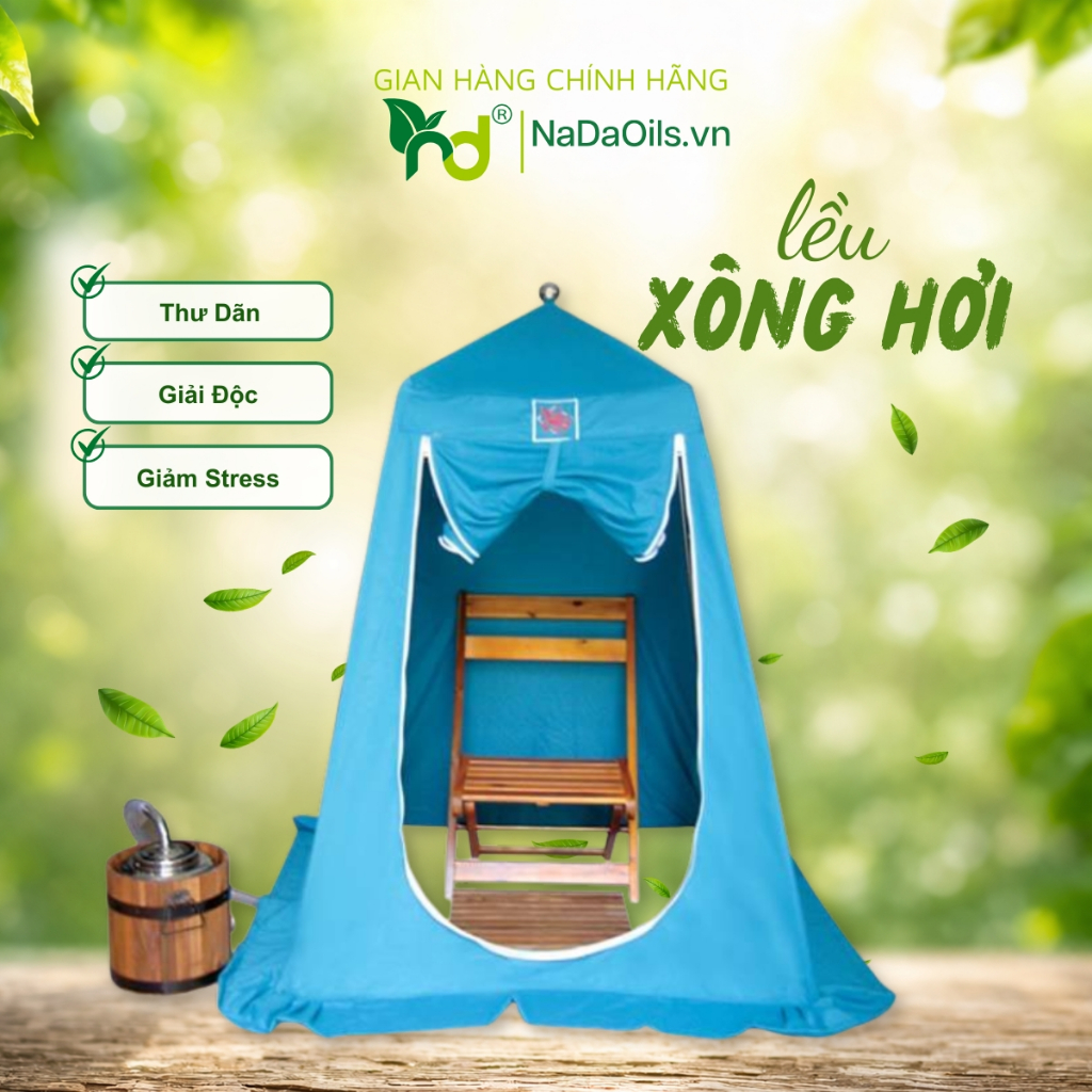 Lều Xông Hơi Xạ Hương Nada Oils Thư Giãn, Thải Độc, Giảm Stress | Spa Tại Nhà Tiện Lợi