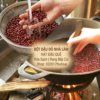 [1 kg] Bột đậu đỏ rang củi nguyên chất nhà làm - Chuẩn vị quê, không đường