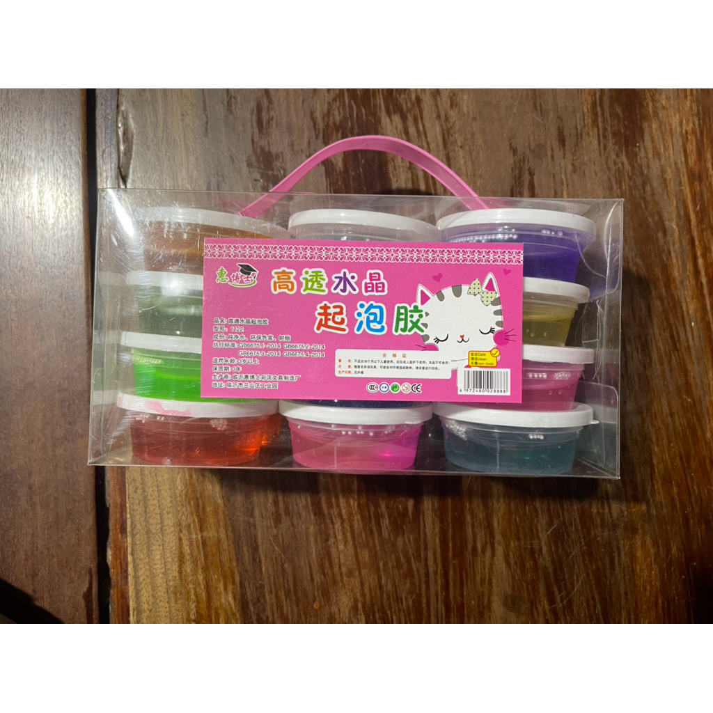 Sỉ 12 Hộp Slime Cầu Vồng 12 Hũ – Set Slime Pha Lê Nhiều Màu Dẻo Mịn Đồ Chơi Cho Bé