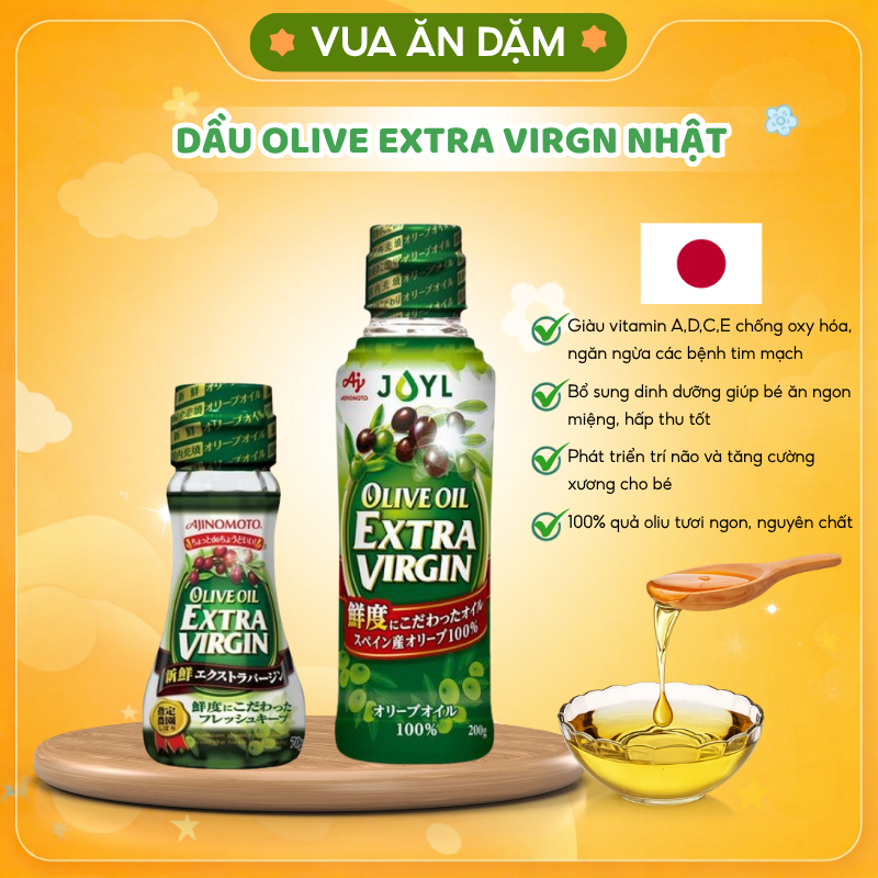 Dầu Olive Extra Virgn Nhật cho bé ăn dặm