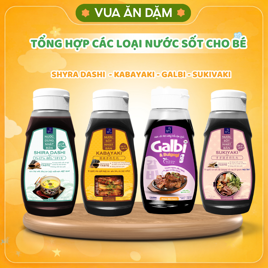 [DATE MỚI] Tổng Hợp Các Loại Nước Sốt cho bé KABAYAKI-DASHI SHYRA-GALBI-SUKIYAKI Dashi Lab-Dành Cho 