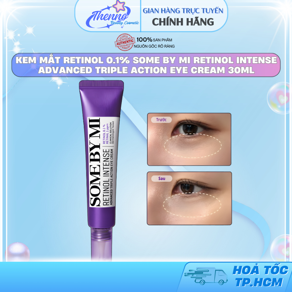 Kem mắt Retinol 0.1% Some By Mi Retinol Intense Advanced Triple Action Eye Cream 30ml