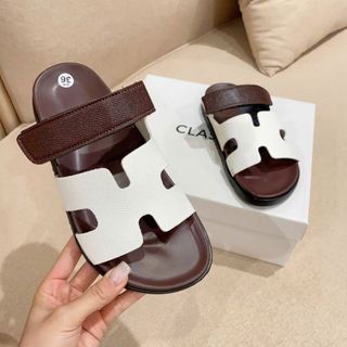 Dép Nữ Da Sần Đế Bệt Quai Ngang - Dép Sandal Nữ Êm Nhẹ Đi Học Đi Chơi Hot Trend
