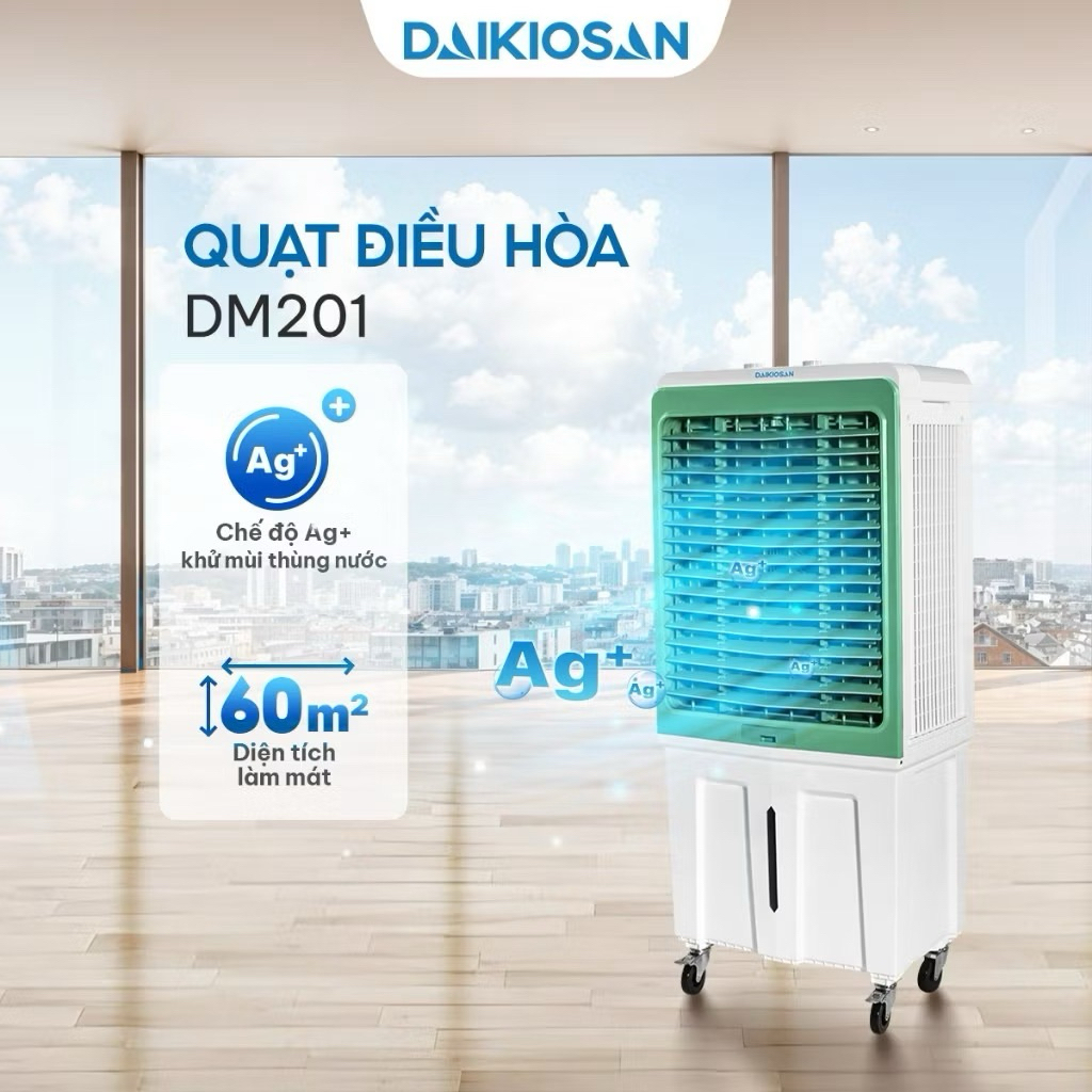 Quạt Điều Hòa Daikiosan DM201 Công Nghệ Khử Mùi Diệt Khuẩn Kèm Đá Khô – Hàng chính hãng