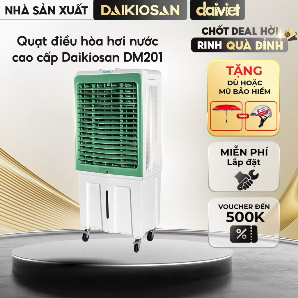 Quạt Điều Hòa Daikiosan DM201 Công Nghệ Khử Mùi Diệt Khuẩn Kèm Đá Khô – Hàng chính hãng