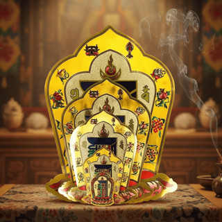 Miếng Dán Thập Tự Tại, Kalachakra Kim Cang Thời Luân Dán Trang Trí Bàn Thờ Phật Giáo Tâm Linh Thanh Tịnh Cầu Bình An