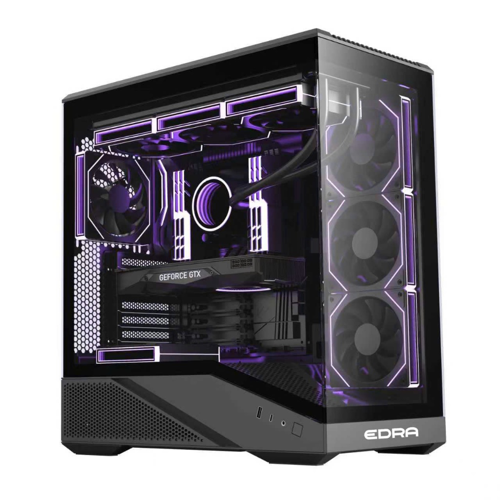 Vỏ Case Edra ECS1508, ECS1504 Black, White | ATX Mặt kính cường lực 3mm ECS1303H Bảo Hành 12 Tháng