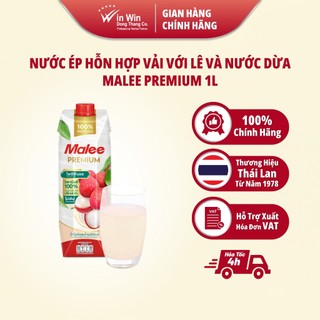 Nước Ép Hỗn Hợp Vải Với Lê Và Nước Dừa Malee Premium 1L - Nhập Khẩu Thái Lan
