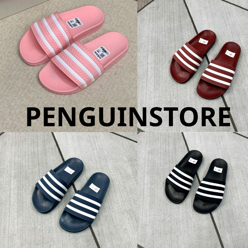 [FULL LOGO] Dép Quai Ngang ADIDAS 3 Sọc Full Mẫu Siêu Đẹp-Dép Nam ADIDAS Logo Đế Hàng Chuẩn