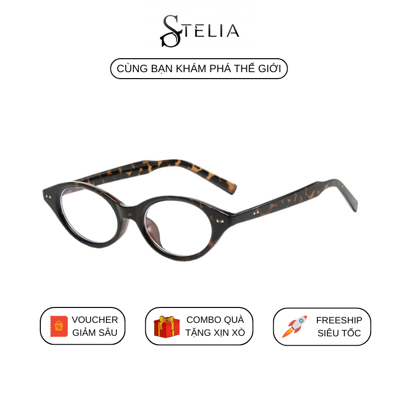 Gọng Kính Mắt Mèo Stelia Eyewear CM08, Thiết Kế Thời Trang, Chất Liệu Nhựa Cao Cấp