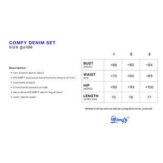 61COMFY DENIM COMFY SET - Set áo liền váy denim