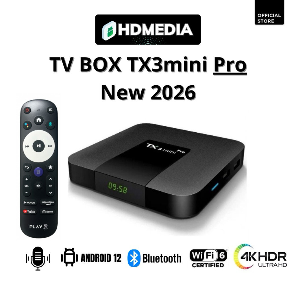 TV Box HDMEDIA TX3 Mini PRO 2026 Android TV 12 WiFi6 Điều Khiển Giọng Nói / Bảo hành chính hãng 1 nă