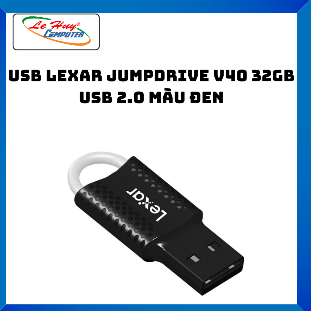 USB Lexar JumpDrive V40 32Gb USB 2.0 Màu Đen - Hàng Chính Hãng