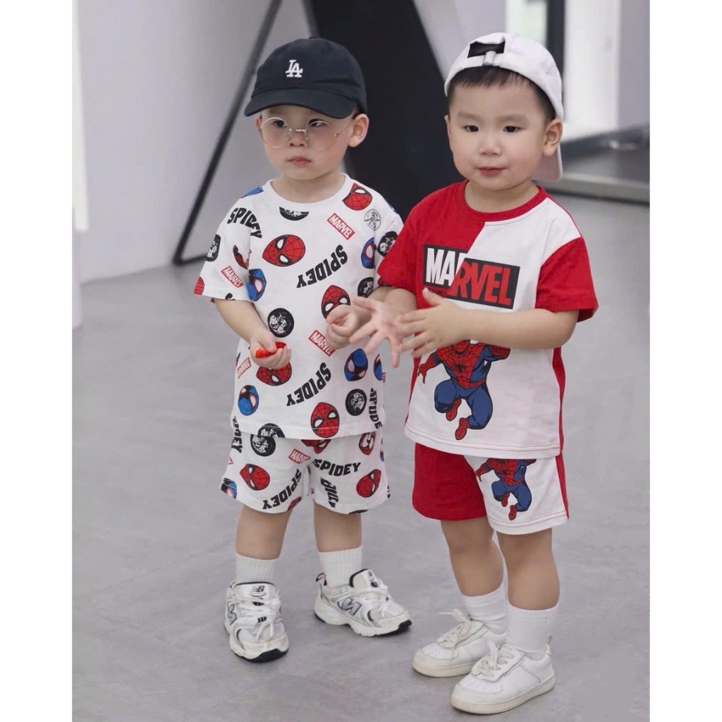 [SẴN LOẠI 1 H2.STUDIO]Combo 2 bộ siêu nhân chất cotton cho bé mặc đi học, đi chơi, mặc nhà thoải mái
