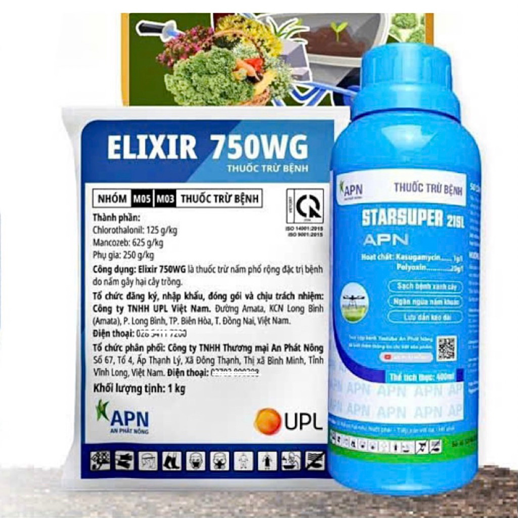 BỘ ĐÔI NGĂN VÀNG CHÁY LÁ hiệu ELIXIR 750WG và STARSUPER 400ML APN