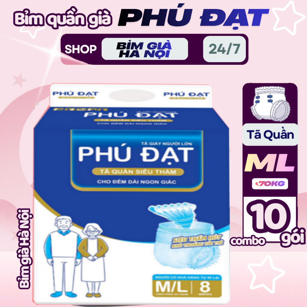 Bỉm già Quân Phú Đạt M8 L8 Merzy M16 L14 Xl12 M32 L28 XL24 L18 M18 siêm thấm #bỉm merzy #tã merzy An