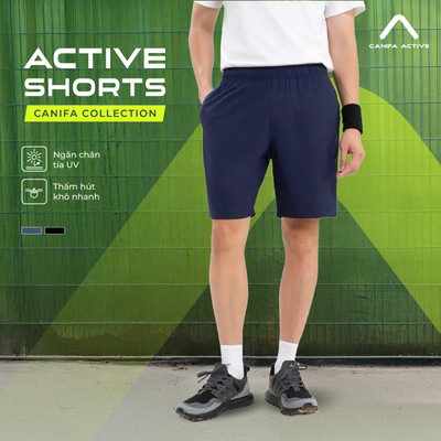 Quần short active nam CANIFA cạp chun chất liệu thoáng mát 8BS26S005